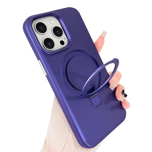 ankofave for iPhone 14 Pro Max Case with Magnetic Invisible Stand, Matte Luxury Metallic Luster, 3.0 mm Thick Protection Hard PC Scratch-Resistant Phone Case for iPhone 14 Pro Max 6.7", Purple - color: Purple, size: iPhone 14 Pro Max