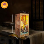 KingStora DIY Book Nook Kit - Song Dynasty Ink Art Bookends Kit - Scholar Gathering Theme - 3D Puzzle, Assembly Bookend for Adult