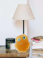 LAIDANLA 2.4" Citrine Owl Figurine Natural Healing Crystal Cute Owl Animal Statue Pocket Sculpture Reiki Spiritual Energy Gemstone Home Office Room Desk Decor Gifts - color: L-citrine