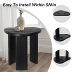 Oakrain Black End Tables, Wood Sofa Bed Side Table, Modern Nightstand for Bedroom, Small Coffee Table for Living Room - color: Black-triangle Shape