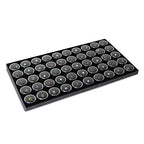 Ikee Design Jewelry Storage Tray Insert, 50 Gemstone Display Jars, Black Foam Liner, Home Organization, 14 1/4 x 7 3/4 x 3/4 in - color: Black Foam (50 Jars Only)