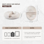 Artificial Stone Cell Phone Stand for Desk Handcraft Pebble Shape Minimalist Decor for Desk Kitchen Counter Office Easy of Use Sturdy and Stable(Light Brown Granite Rock Style) - style: light brown granite