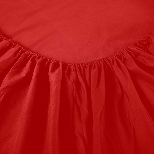 Sfoothome Queen Sheets Set - Hotel Luxury 4-Piece Bed Set, Extra Deep Pocket, 1800 Series Bedding Set, Wrinkle & Fade Resistant, Sheet & Pillow Case Set (Queen, Red) - color: Red-4 Pieces, size: Queen
