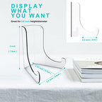 Boloyo Flat Back Acrylic Plate Display Stand , 3 Inch 5PC Clear Acrylic Display Holder Easel Base for Home Office Kitchen School Art Display - color: Flat Back, size: 3 inch(5PC)