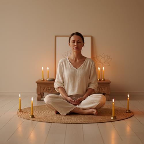 20 Minute Meditation Candles for Anxiety Relief Mini Beeswax Taper Candles Set of 30 with Brass Holder & Candle Wax Dots for Secure Fit Dripless Prayer Candles for Yoga Ritual & Spiritual Practice - color: 30pcs Beeswax Candles