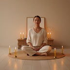 20 Minute Meditation Candles for Anxiety Relief Mini Beeswax Taper Candles Set of 30 with Brass Holder & Candle Wax Dots for Secure Fit Dripless Prayer Candles for Yoga Ritual & Spiritual Practice - color: 30pcs Beeswax Candles