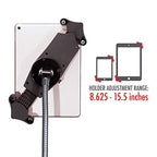 Gooseneck Floor Stand – CTA’s Compact, Adjustable Gooseneck with Swivel Casters for iPad 7th/ 8th/ 9th Gen 10.2”, iPad Air 4, 12.9”, Surface Pro, Zebra & Other 7-13” Tablets (PAD-CGS) - style: Cradle
