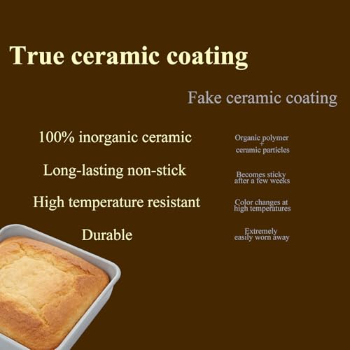 Non-Stick Square Cake Pan 9x9, Non-Toxic Lnorganic Ceramic Coating, Ceramic Square Baking Pan, Brownie Pan for Oven - size: cake pan 9x9"