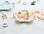 Preppy Teen Girls Gifts - Trendy Pink Room Decor, Checkered Jewelry Tray - style: Pink Checkered