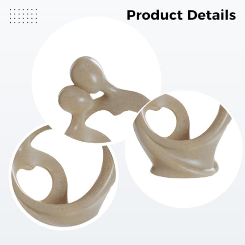 Resin Art Sculptures, Minimalist Home Decor for Living Room, Various Poses Available in Gray and Beige, Abstract Bookshelf Decor, Wedding Gifts of Nordic Style