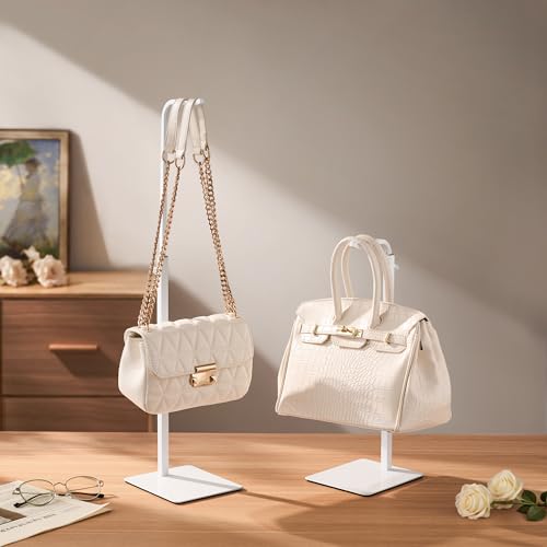 pickpiff Adjustable Purse Display Stand - White Tabletop Display Holder for Handbags, Wreaths and Banners, for Home Closets, Retail Displays and Vendor Booths (1-Pack) | Non-Slip Base - color: White, size: 1 Pack