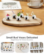 6 PCS Cute Handmade Ceramic Mini Vases - Japanese Onigiri Rice Ball Design for Dried Flowers and Small Stems, Adorable Mini Table Decor, Unique Japanese Craft Gift