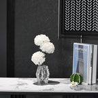 Glacier Series Crystal Vase 4.7-inch High, Modern Crystal Home Office Decor for Living Room Dining Table Centerpieces, Birthday and Wedding - size: Small