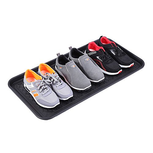 Multi-Purpose Boot Tray Mat,Pet Bowl Tray,Dog Bowl Mat,Boot Tray for Entryway,Waterproof Trays for Indoor and Outdoor Floor Protection,30" x 15"/Large - size: 30"L x 15"W