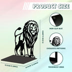Peacoblue Metal Bookends for Shelves, Modern Decorative Heavy Duty Study Book Support Stoppers for Office, Desk, Shelf, Room 5.3"x4.3"x6.8" Cast Iron Simple Tall Bookends, 1 Pair (Lion) - style: Lion