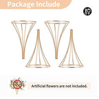NUPTIO 2 Pcs Wedding Centerpieces for Tables, 19.7in Tall Metal Flower Trumpet Vase, Gold Vases for Centerpieces, Artificial Flower Display Rack for Birthday Party Dinner Event Hotel Home Decor - size: 19.7 inch Tall