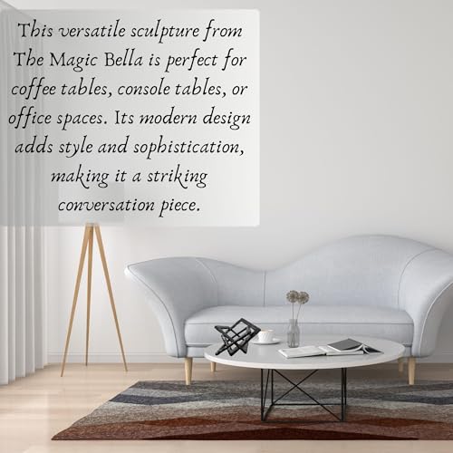 Small Decorative Handmade Small Aluminum Modern Art Sculpture for Coffee Tables & Consoles – Abstract Geometric Design, Black Matt Finish | Collectible Figurines