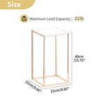 NUPTIO Gold Metal Rectangular Vase, 2 Pcs 15.75 inches Tall, Elegant Floral Centerpiece for Wedding, Housewarming, Mother's Day, Birthday, Anniversary, Party Decorations - size: 15¾ inch Tall