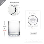 WGV Cylinder Vase, Diameter 5", Height 6", Clear Glass Floral Planter Container, Floating Candle Holder for Wedding Party Event Home Office Decor, 1 Piece - size: 5"x6"H CL