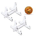 2-Pack Clear Acrylic Display Stands, 2.36-Inch Small Plate Stand for Picture Frames, Plates, Game Cards, Books, Collectibles, and More - size: 2.36IN-2 Pack