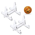 2-Pack Clear Acrylic Display Stands, 2.36-Inch Small Plate Stand for Picture Frames, Plates, Game Cards, Books, Collectibles, and More - size: 2.36IN-2 Pack