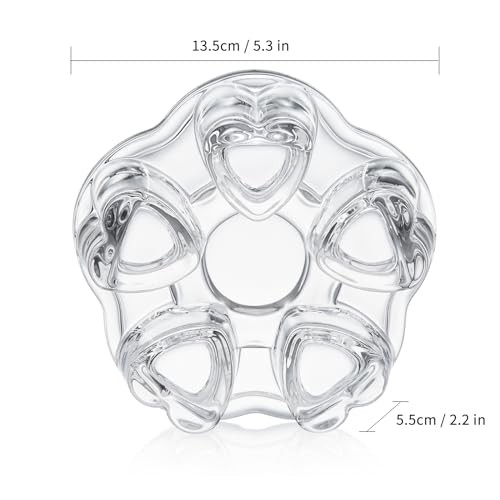 Teapot Warmer, Borosilicate Glass Tea Warmer, Heating Base Tea Warmer 5.3in Dial, Candle Never Flames Out with Tealight Holder