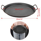 Hipiwe Industrial Style Metal Iron Tray Galvanized Serving Tray for Coffee Table, Home Decorative Centerpiece Tray Rustic Breakfast Serving Tray with Handles (Round) - style: Round