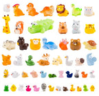 52pc Mini Resin Animal Figurines Set - Enchanted Fairy Garden & Desktop Decor, Eco-Friendly Collectible Gift | Vibrant Miniature Resin Animals for Moms, Women & Nature Lovers