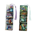 Colorful Art Flower Bookshelf Bookmark - Romantic Artsy Vibe Bookmarks, Perfect Reading Gift for Book Lovers, Bookworms and Friends (2pcs/Set A) - style: 2pcs/set A