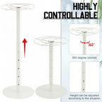 Shimeyao Medal Hanger Display Honor Display Rotatable Award Holder Rotating Metals Rack Adjustable Award Holder Stand for Basketball Running Sports Race, 30+ Medals - color: White