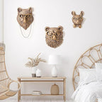 Joogour Head Wall Mount Decor,Resin Animal Sculptures，Art Deco Wall Hanging Decoration for Living Room Bedroom Officeroom Gift (Fox)