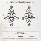 OYEFLY 2 Pcs Metal Wall Candle Sconces,Black Elegant Swirling Wall Decorations (Black)