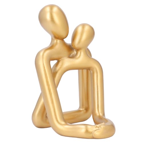 Resins Abstract Couple Statue, Luxury Handcrafted Sculpture, Phone Holder Statue with Abstract Design, Ideal for Home Decor, Wedding & Anniversary Present