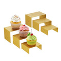 Gonice Metal Display Riser, 2 Sets Gold Display Stands for Dessert, Cupcake and Funko Pop Figures - color: gold