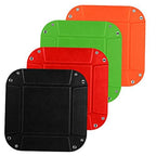siduater Valet Tray Desktop Storage Organizer – Vegan Leather Catchall Tray Bedside Vanity Tray Nightstand Caddy Holder for Remote Controller, Watch, Keys, Phone, Wallet, Coin, Jewelry, Red - color: Red