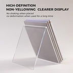 Acrylic Book Stand, Book Display Holder 8.5 x 11, Clear Acrylic Display Easel Transparent Display Stand Holder Tablet Holder for Album, CD, Magazine, Picture, Plate, Artworks, Phone, Tablet - size: 8.5" x 11"