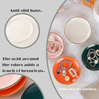 VanEnjoy 5.3 Inch Jewelry Dish Tray Small Jewelry Tray for Women Green Ceramic Trinket Dish Catch All Tray for Ring Earring Necklace Bracelet Key - color: Green