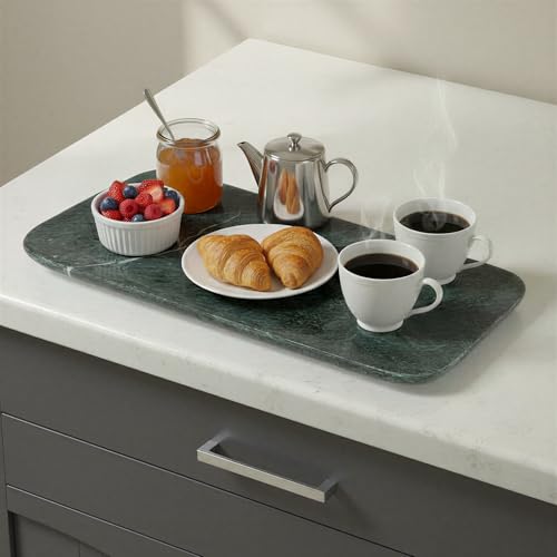 Bloomingville Marble Serving Tray, Green - color: Green