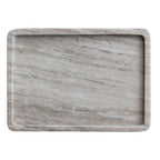 Bloomingville Rectangular Marble Tray, Beige