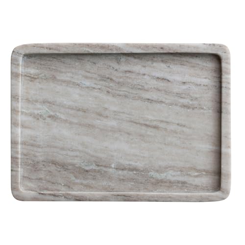 Bloomingville Rectangular Marble Tray, Beige