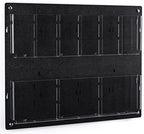 Displays2go Tiered Brochure Rack for Wall, 6-12 Adjustable Pockets, Frameless Acrylic - Black (2RP6BLK) - color: Black, size: 6 Pockets