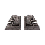 Nemesis Now Celtic Tale Resin Bookends - Heavy Decorative Book Ends for Literature Collections, Ornate Celtic Skull Design and Knotwork, Bronze Finish