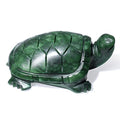 Jade Turtle Statue Natural Jade Gemstone Cute Animal Sculpture for Longevity and Luck 3 Inch - color: Green Jade Turtle-1