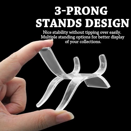 Bonsicoky 24 Pcs Acrylic Easel Display Stands - Versatile Acrylic Holders for Showcasing Crystal Geodes, Rocks, Minerals and Treasured Collectibles - Large Size - style: 24 Pack - Large Size