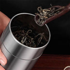 Tyenaza Tea Canister, Stainless Steel Tea Tins, Textured Tea/Coffee/Sugar Canisters, Canister Home Kitchen Canisters for Tea Coffee Sugar Storage(s) - size: s