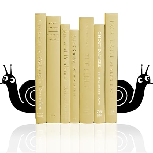 Bookends Cute Snail Metal Book Ends, Novelty Decorative Bookends for Bookshelf, Book Organizer for Desk Home Office School Bookshelf Decor, Black - 1 Pairs - color: Cute Snail