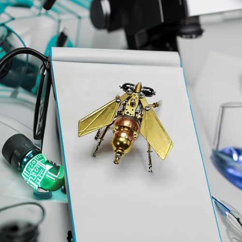 3D Metal Model Kits Puzzle for Adults, Steampunk Electric Mechanical, Assembly DIY Gift Craft Hobby for Men Christmas Decorations Insect Brass Puzzle (Fly) - style: Fly