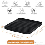 Silicone Organizer Tray for Kitchen Sink and Bathroom, Dishwasher Tray, Versatile Bathroom and Drawer Organizer Trays, Non-Slip Countertop(Black) - color: Black