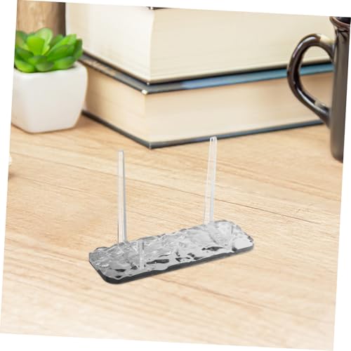 Angoily Multifunctional Acrylic Water Ripple Display Stand Compact Easel for Beauty Items Photos and Decorative Plates Desktop and Tabletop Use