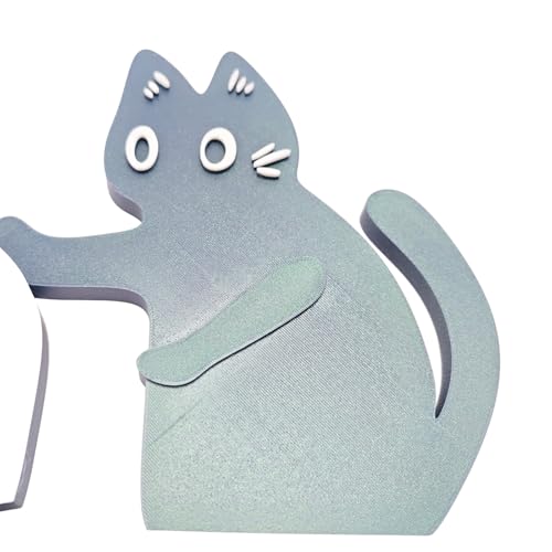 Cat Push Flower Vase for Home Decor Cute Vases for Table Room Decor Unique Lollipop Vases for Women (Big Galaxy Blue White) - size: Big Galaxy Blue White